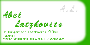 abel latzkovits business card